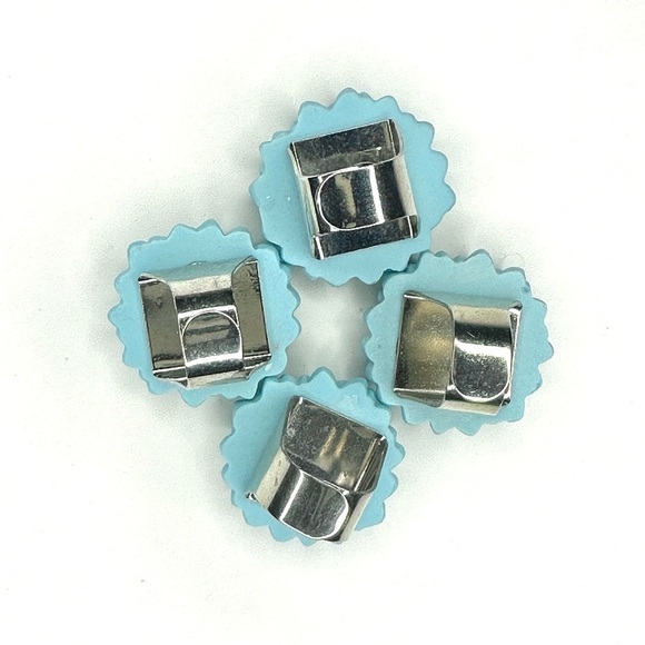 LOT OF 4 Light Blue Flower Rings Bundle - Adjustable - Picture 4 of 8